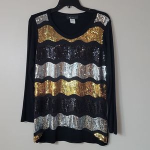 Monamie Sequined Top S